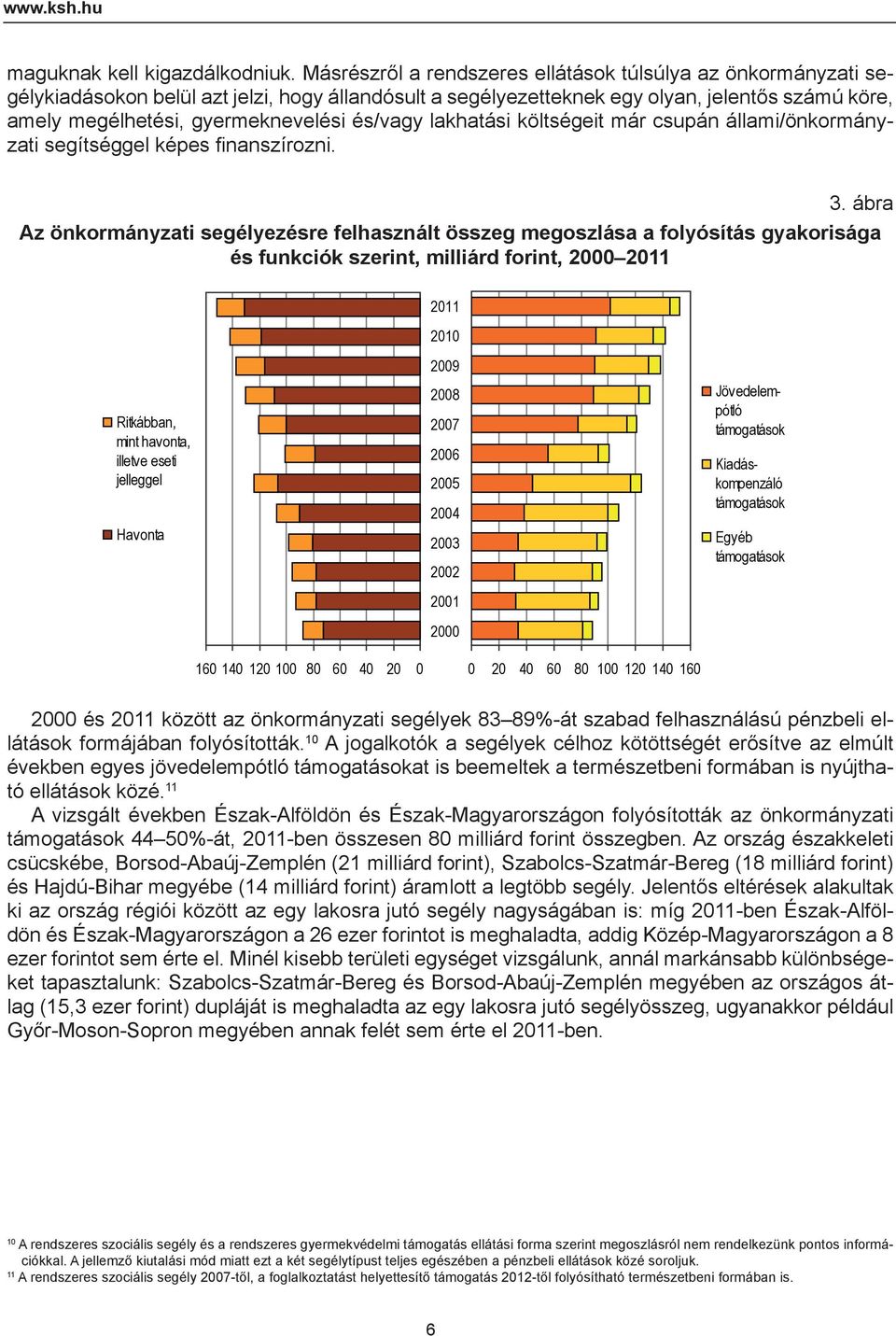 és/vagy lakhatási költségeit már csupán állami/önkormányzati segítséggel képes fi nanszírozni. 3.