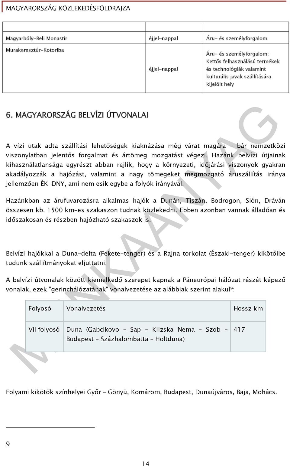 Hazánk belvízi útjainak kihasználatlansága egyrészt abban rejlik, hogy a környezeti, időjárási viszonyok gyakran akadályozzák a hajózást, valamint a nagy tömegeket megmozgató áruszállítás iránya