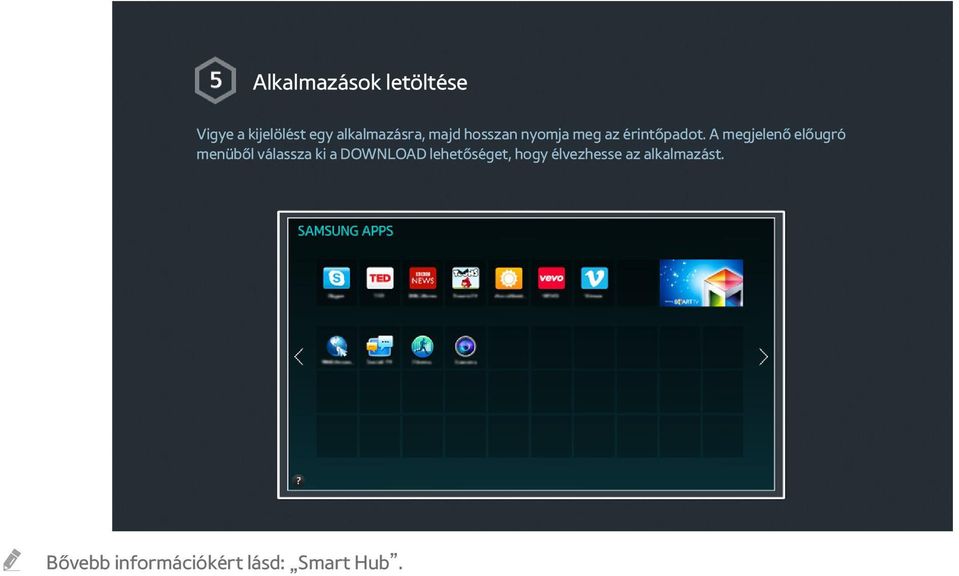 A megjelenő előugró menüből válassza ki a DOWNLOAD