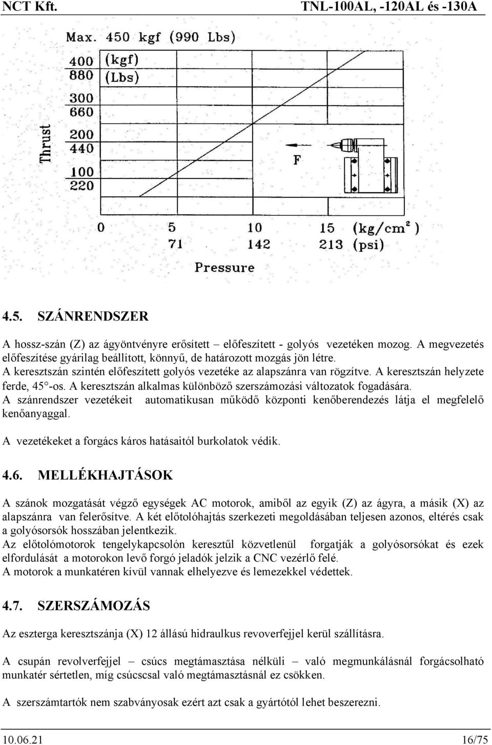 A szánrendszer vezetékeit automatikusan működő központi kenőberendezés látja el megfelelő kenőanyaggal. A vezetékeket a forgács káros hatásaitól burkolatok védik. 4.6.