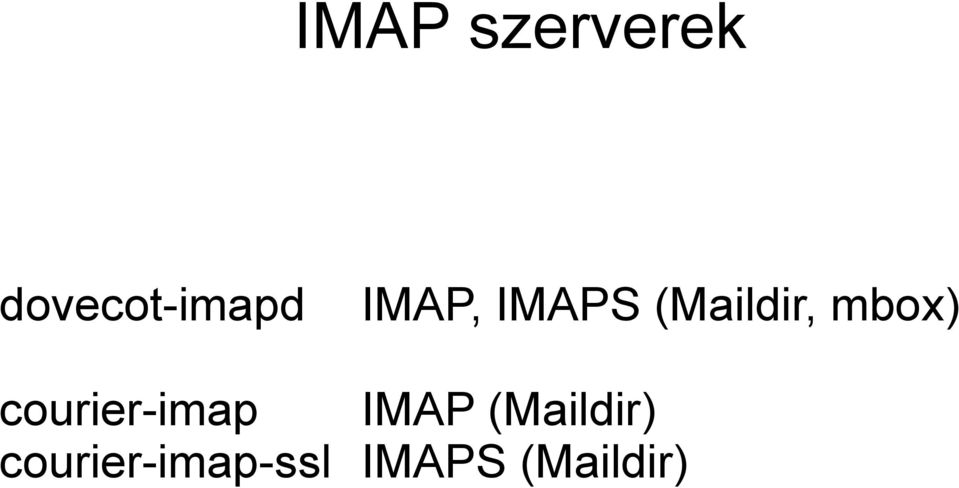 courier-imap IMAP (Maildir)