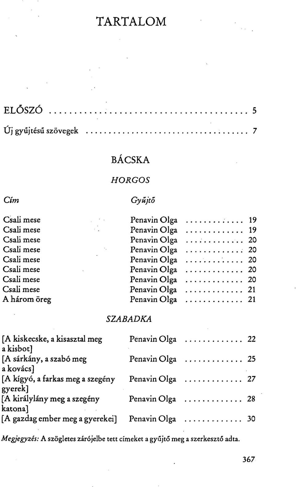 .. 20 Csali mese Penavin Olga 20 Csali mese Penavin Olga 20 Csali mese Penavin Olga 21 A három öreg Penavin Olga 21 SZABADKA [A kiskecske, a kisasztal meg Penavin Olga