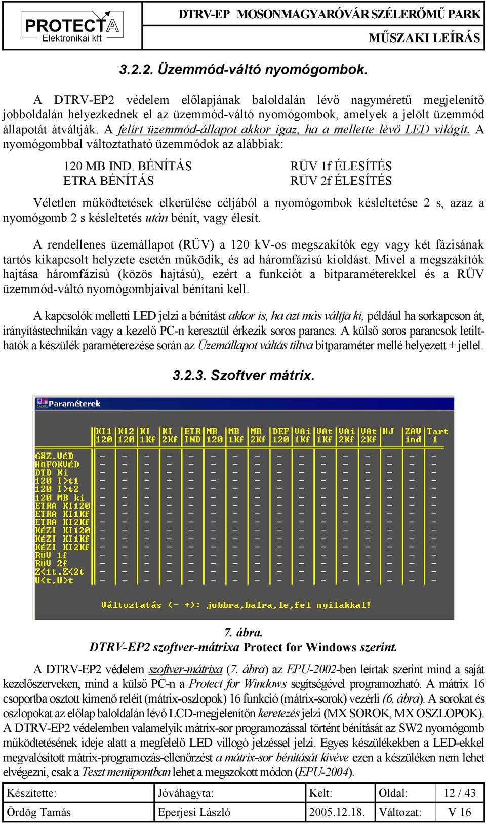 A felírt üzemmód-állapot akkor igaz, ha a mellette lévő LED világít. A nyomógombbal változtatható üzemmódok az alábbiak: 120 MB IND.