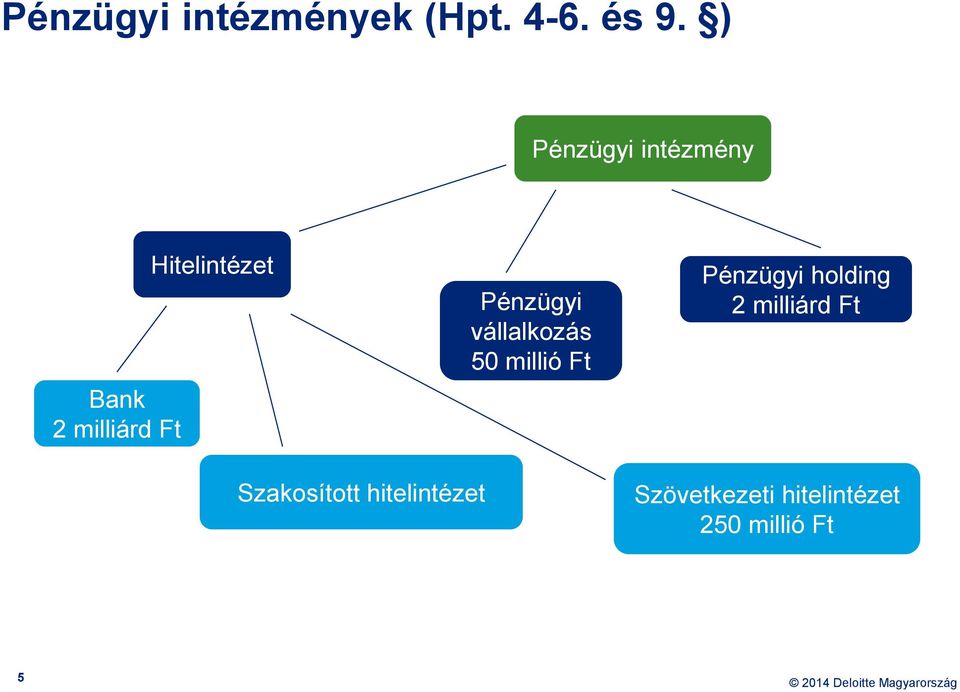 Pénzügyi vállalkozás 50 millió Ft Pénzügyi holding 2