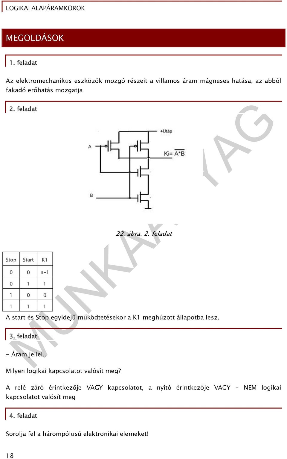 feladat Stop Start K1 0 0 n-1 0 1 1 1 0 0 1 1 1 22