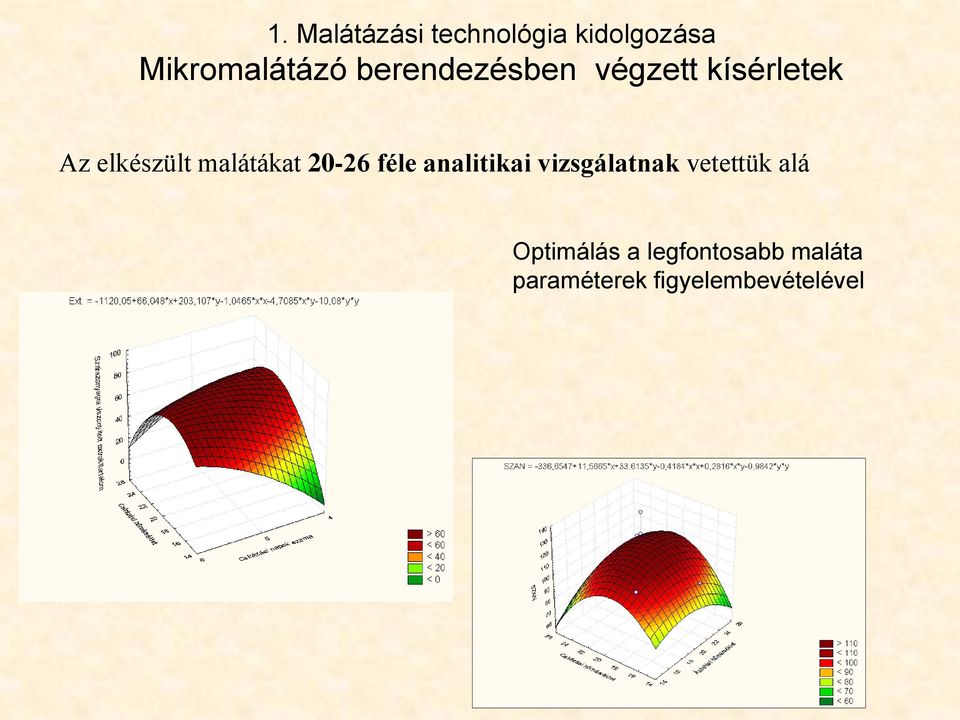 malátákat 20-26 féle analitikai vizsgálatnak vetettük