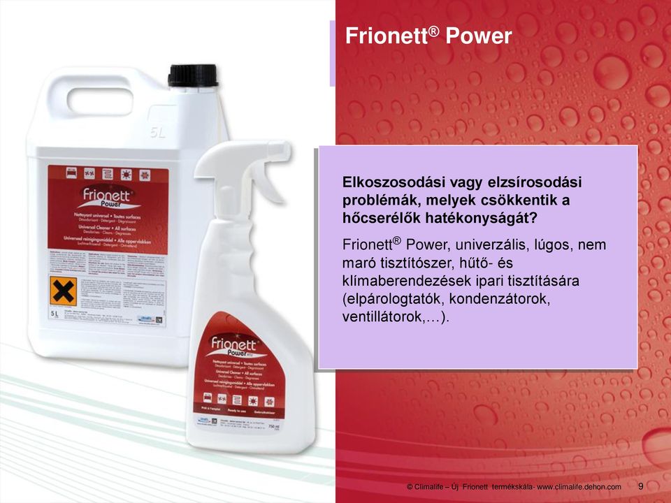 Frionett Power, univerzális, lúgos, nem maró tisztítószer, hűtő- és