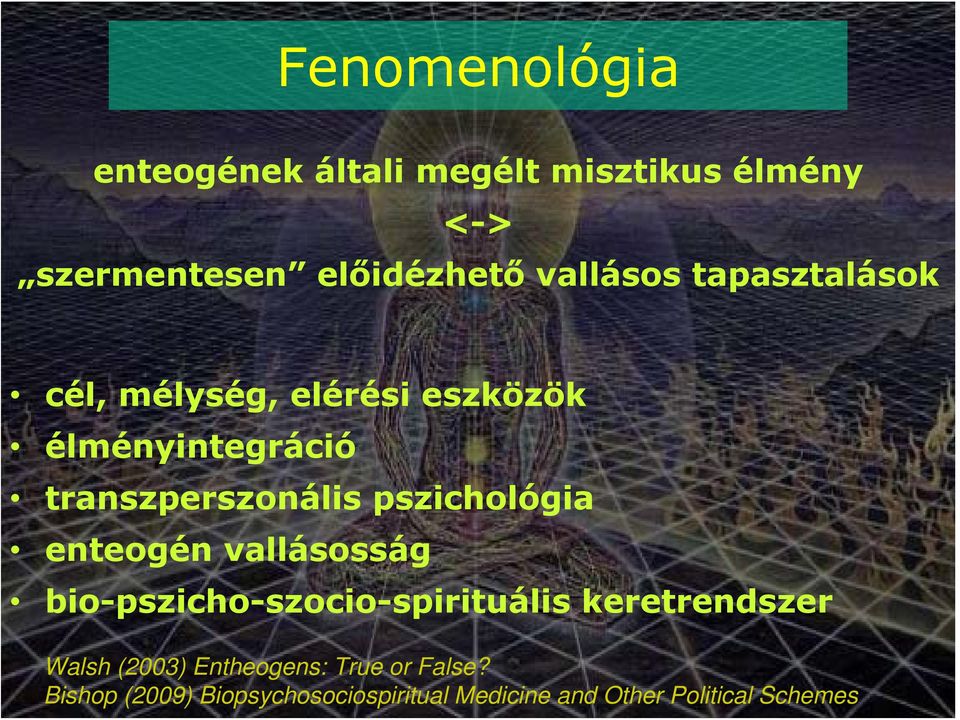 pszichológia enteogén vallásosság bio-pszicho-szocio-spirituális keretrendszer Walsh (2003)