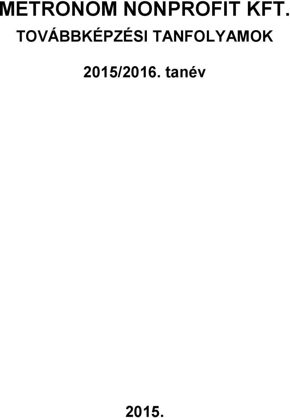 TOVÁBBKÉPZÉSI
