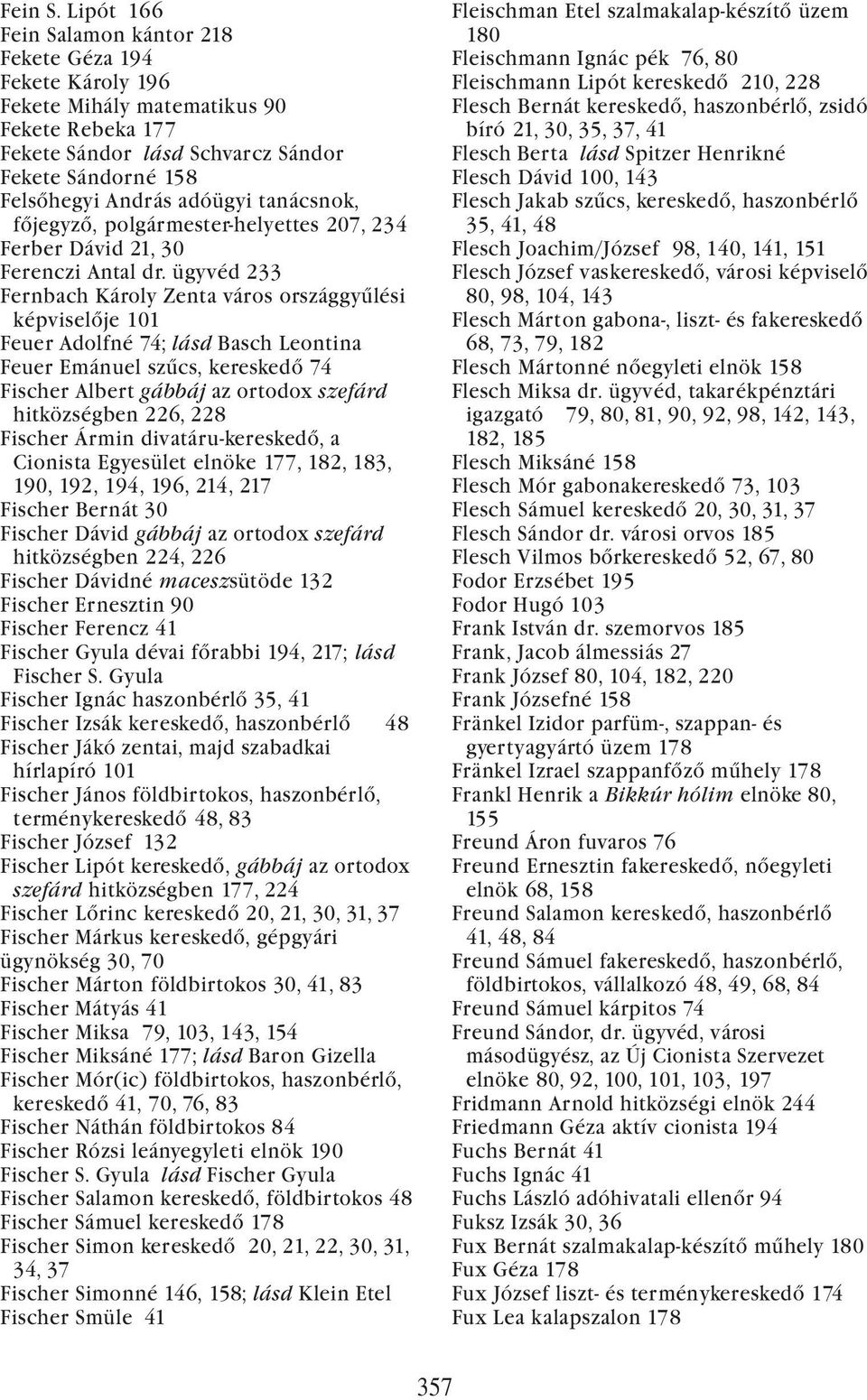 tanácsnok, főjegyző, polgármester-helyettes 207, 234 Ferber Dávid 21, 30 Ferenczi Antal dr.