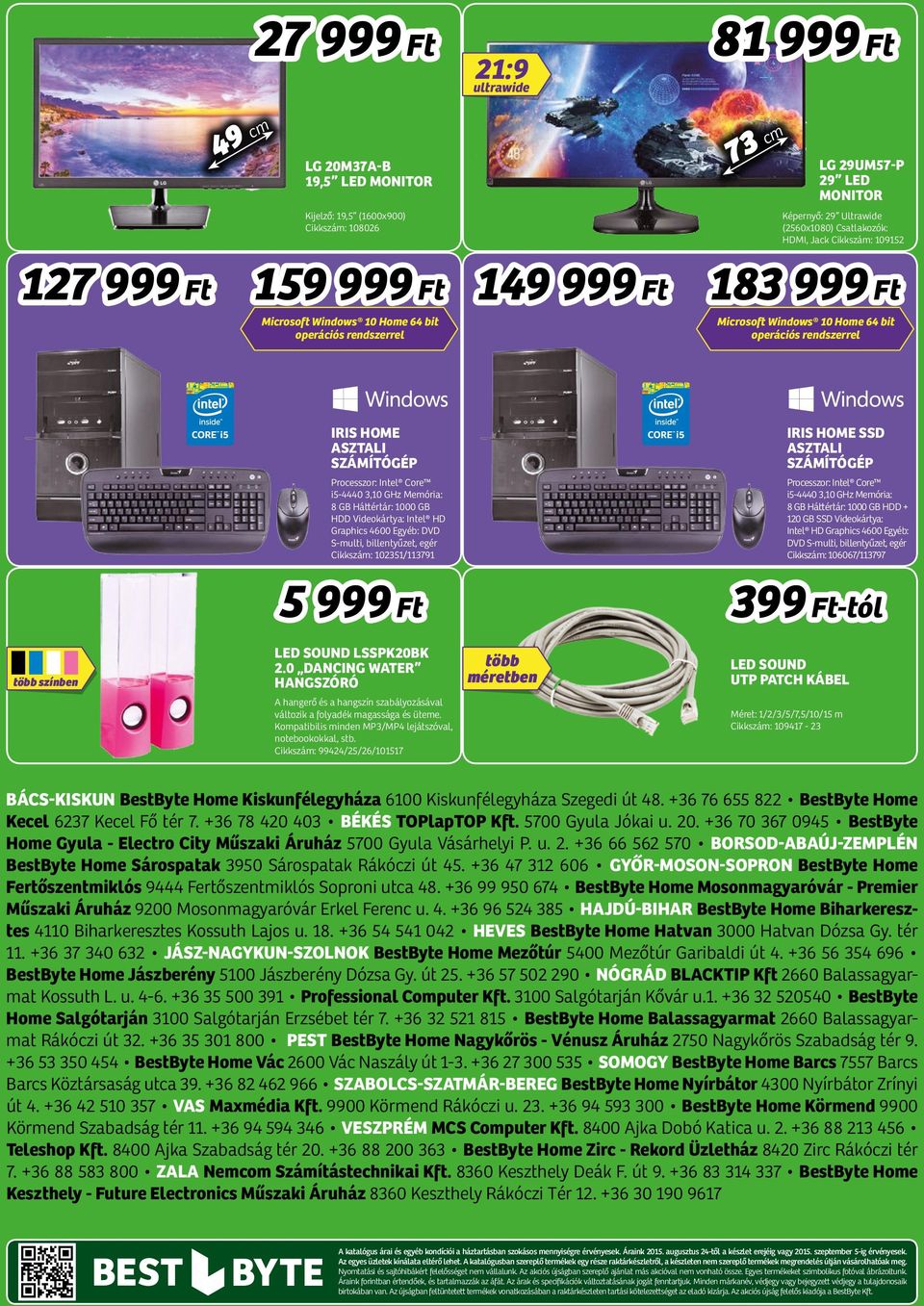 SZÁMÍTÓGÉP Processzor: Intel Core i5-4440,10 GHz Memória: 8 GB Háttértár: 1000 GB HDD Videokártya: Intel HD Graphics 4600 Egyéb: DVD S-multi, billentyűzet, egér Cikkszám: 10251/11791 IRIS HOME SSD