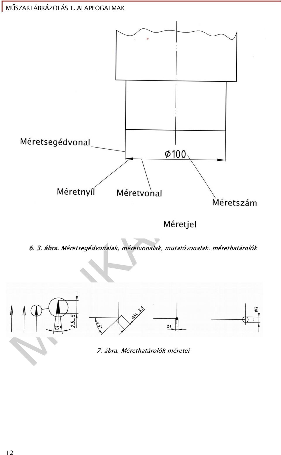 méretvonalak,