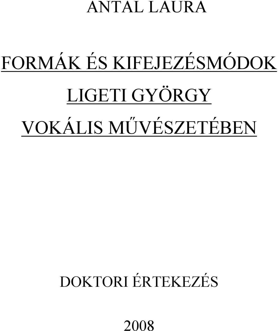 GYÖRGY VOKÁLIS