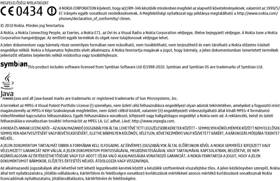 Nokia E71 - Felhasználói kézikönyv. 5. kiadás - PDF Ingyenes letöltés