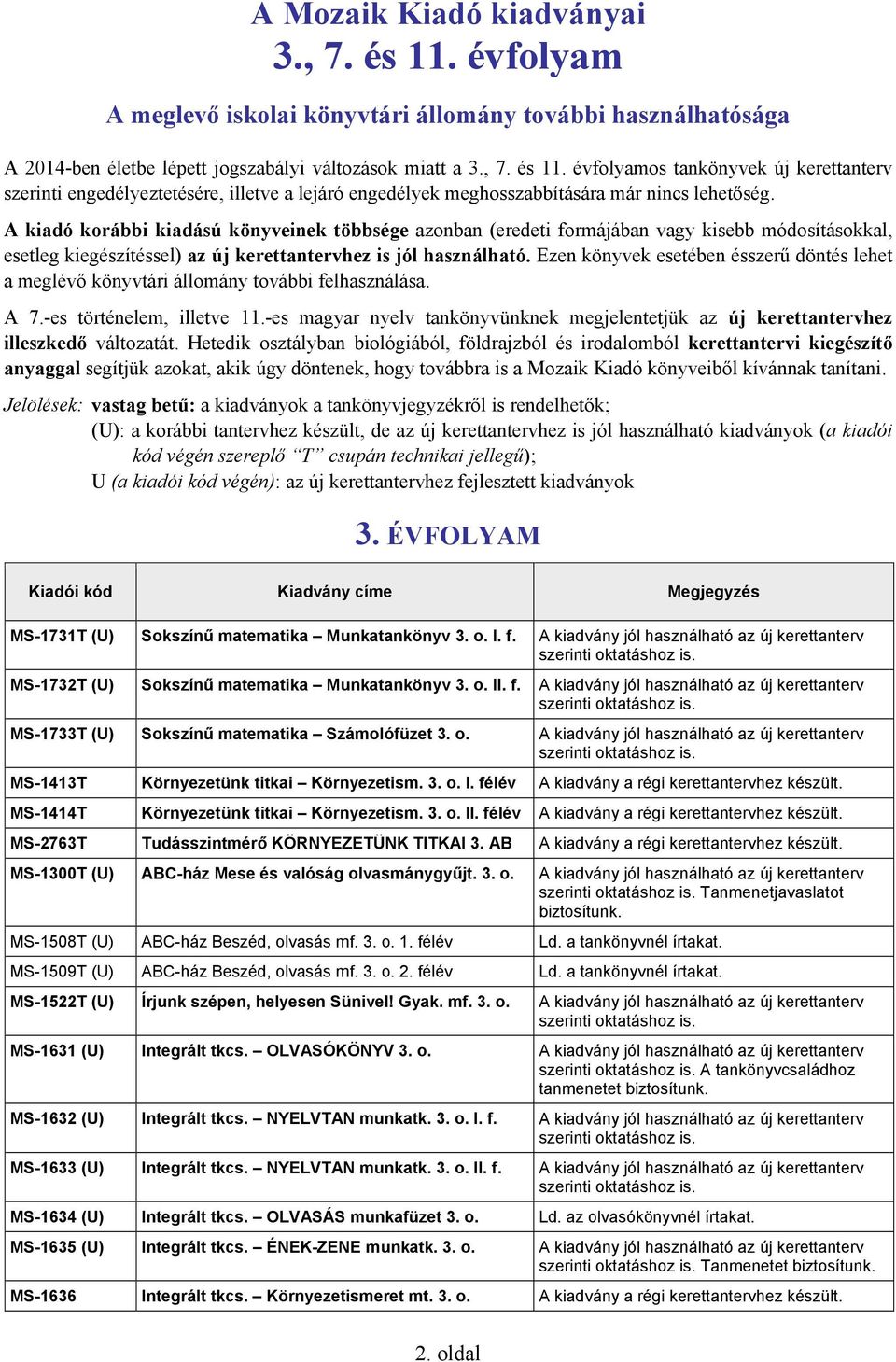 Ezen könyvek esetében ésszerű döntés lehet a meglévő könyvtári állomány további felhasználása. A 7.-es történelem, illetve 11.