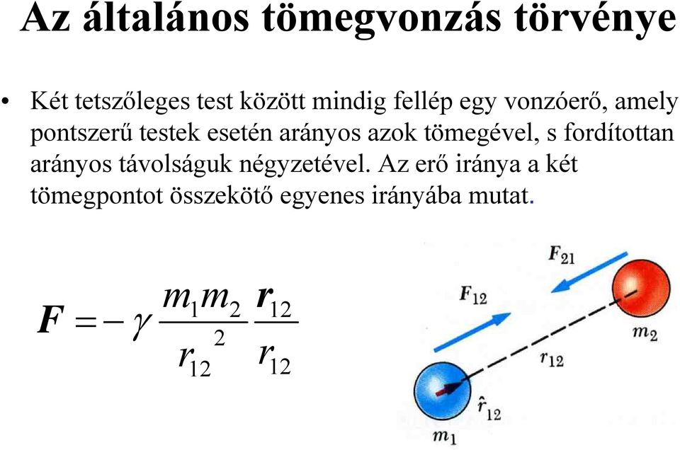 töegével, s fordítottan arányos távolságuk négyzetével.