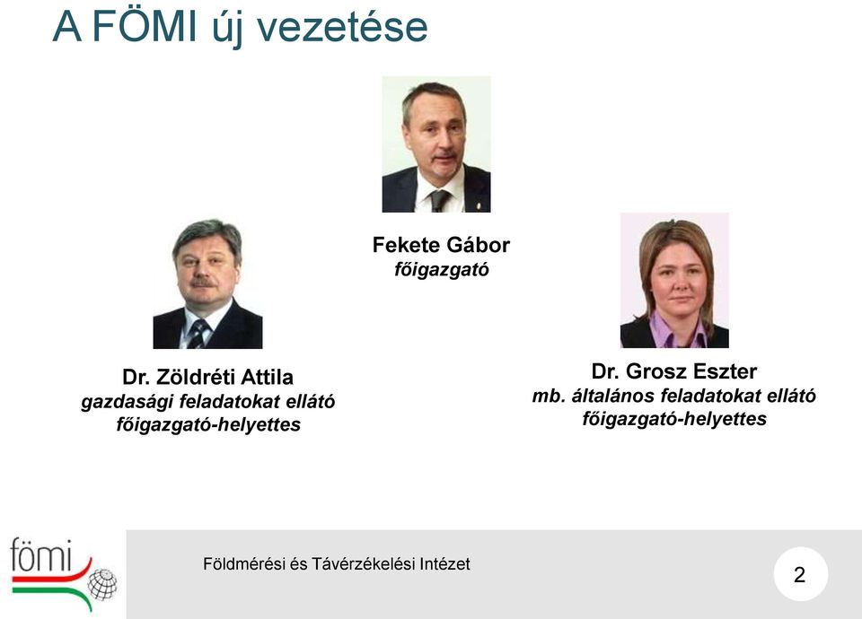 főigazgató-helyettes Dr. Grosz Eszter mb.