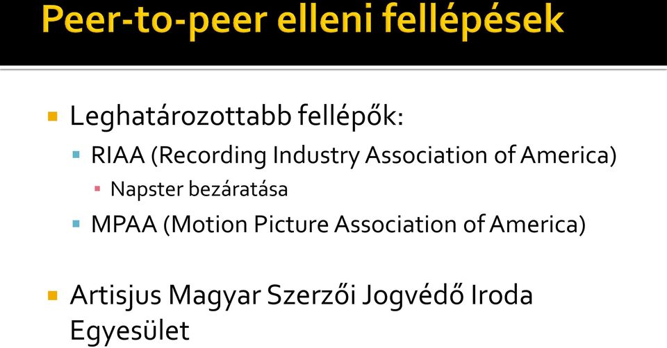 bezáratása MPAA (Motion Picture Association of