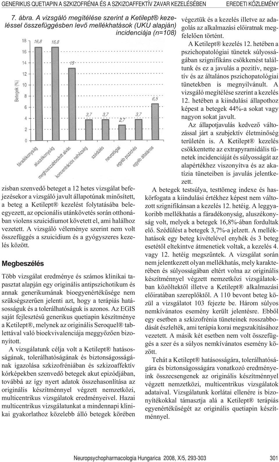 állapotúnak minõsített, a beteg a Ketilept kezelést folytatásába beleegyezett, az opcionális utánkövetés során otthonában violens szuicidiumot követett el, ami halálhoz vezetett.