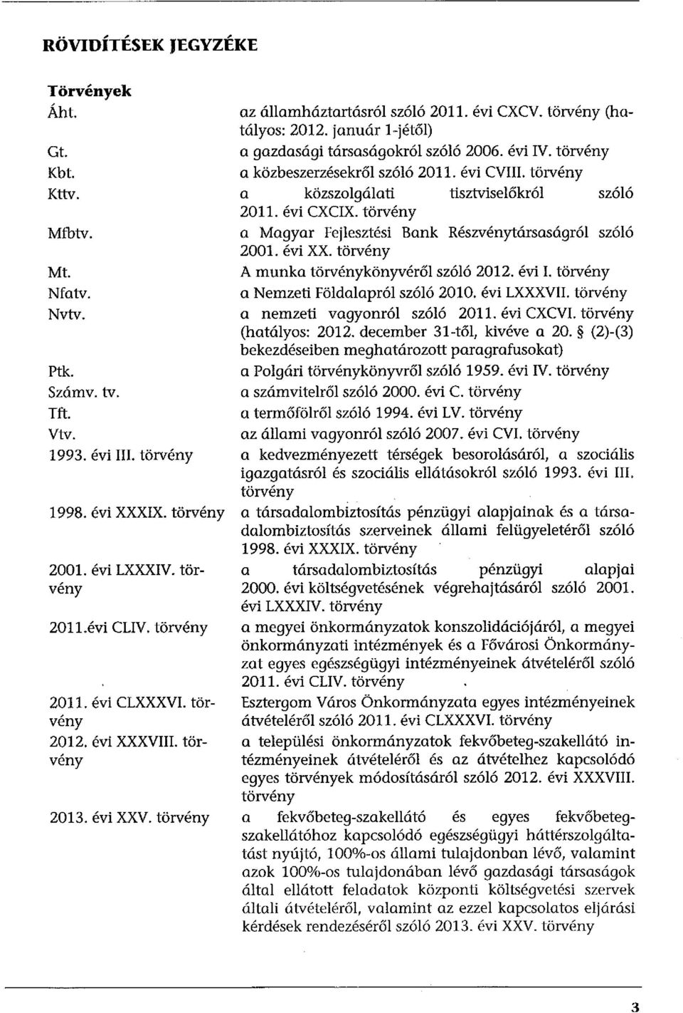 január l-jétől) a gazdasági társaságokról szóló 2006. évi IV. törvény a közbeszerzésekről szóló 2011. évi CVIII. törvény a közszolgálati tisztviselőkról szóló 2011. évi CXCIX.