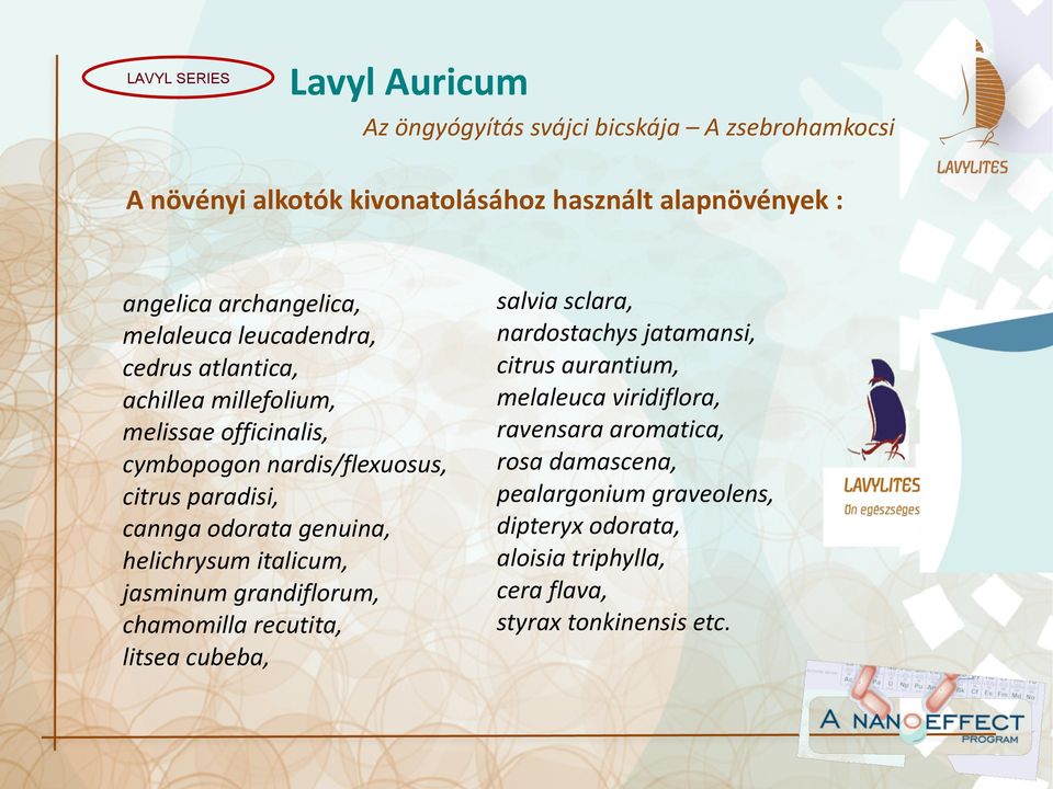 odorata genuina, helichrysum italicum, jasminum grandiflorum, chamomilla recutita, litsea cubeba, salvia sclara, nardostachys jatamansi, citrus