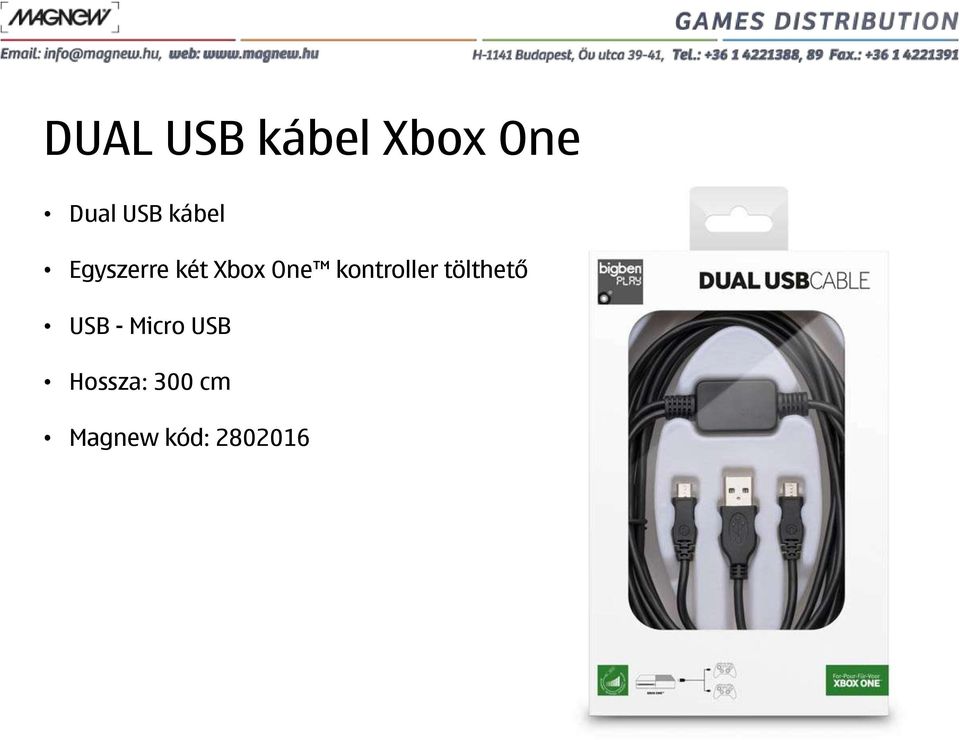 kontroller tölthető USB - Micro