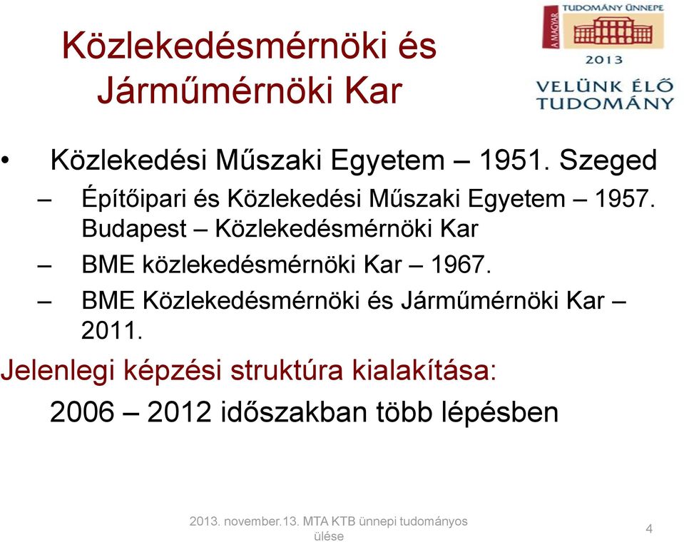 Budapest Közlekedésmérnöki Kar BME közlekedésmérnöki Kar 1967.