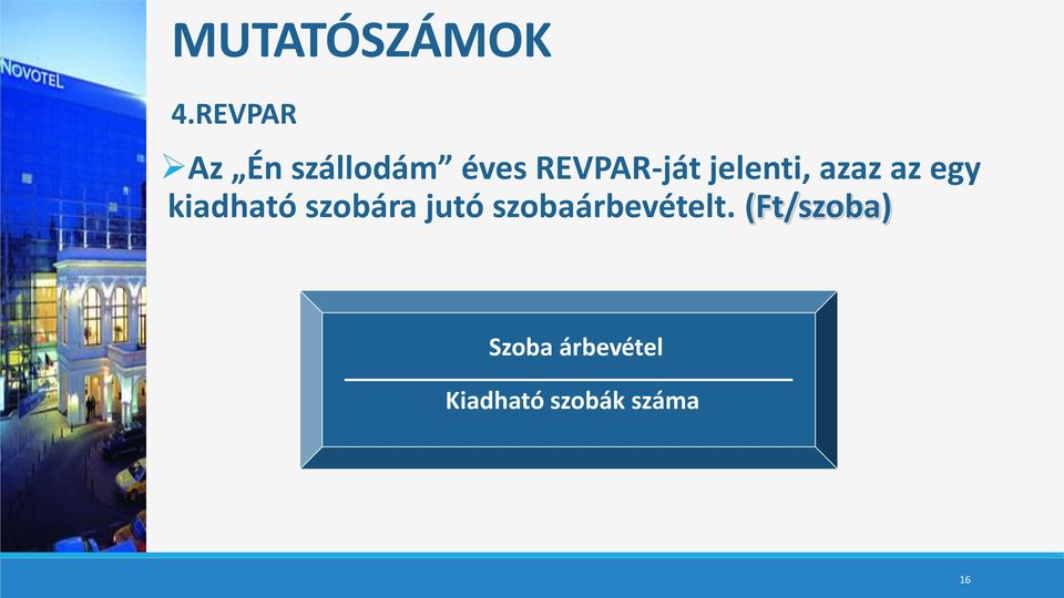 jelenti, azaz az egy kiadható szobára