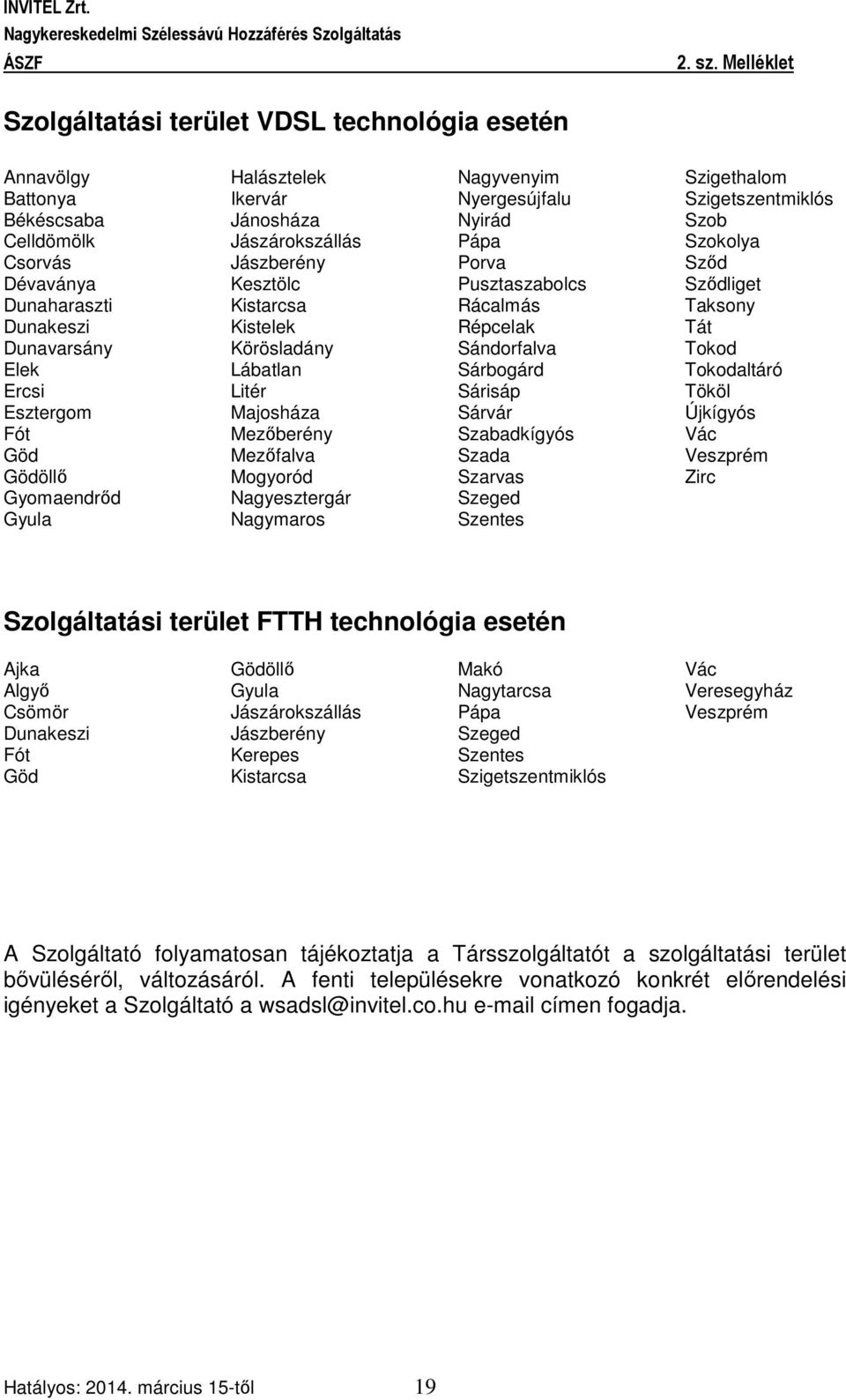 Nyergesújfalu Nyirád Pápa Porva Pusztaszabolcs Rácalmás Répcelak Sándorfalva Sárbogárd Sárisáp Sárvár Szabadkígyós Szada Szarvas Szeged Szentes Szigethalom Szigetszentmiklós Szob Szokolya Sződ