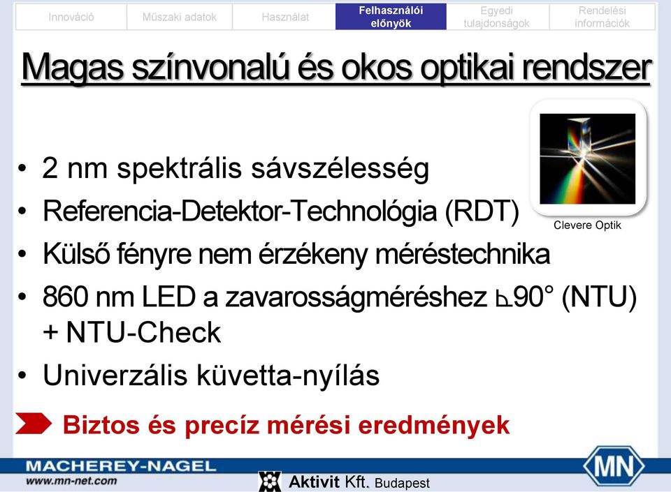 érzékeny méréstechnika 860 nm LED a zavarosságméréshez 90 (NTU) +