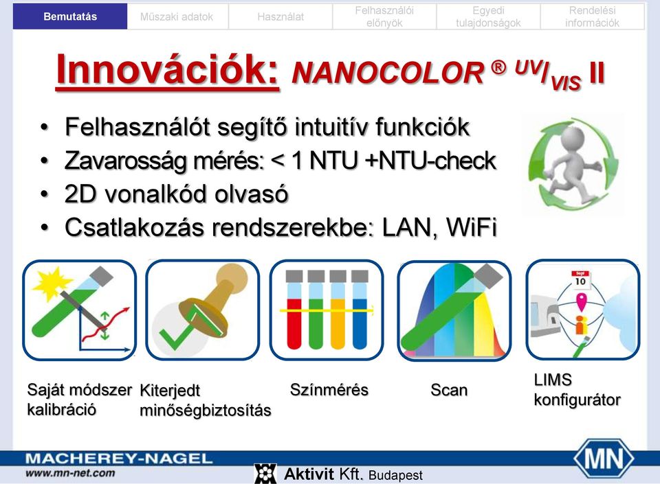 vonalkód olvasó Csatlakozás rendszerekbe: LAN, WiFi Saját