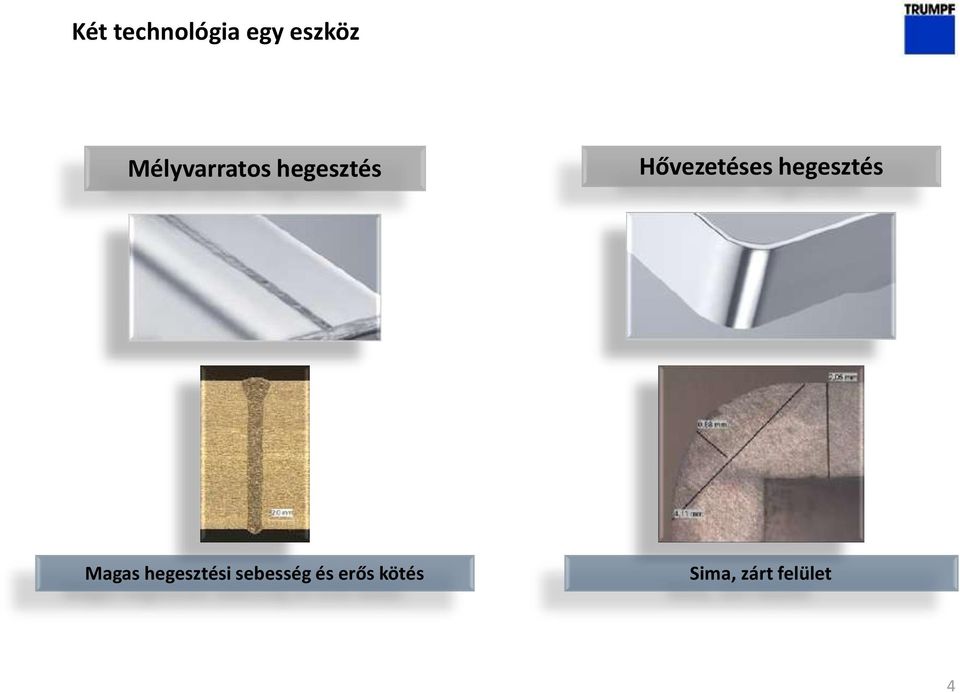 Hővezetéses hegesztés Magas