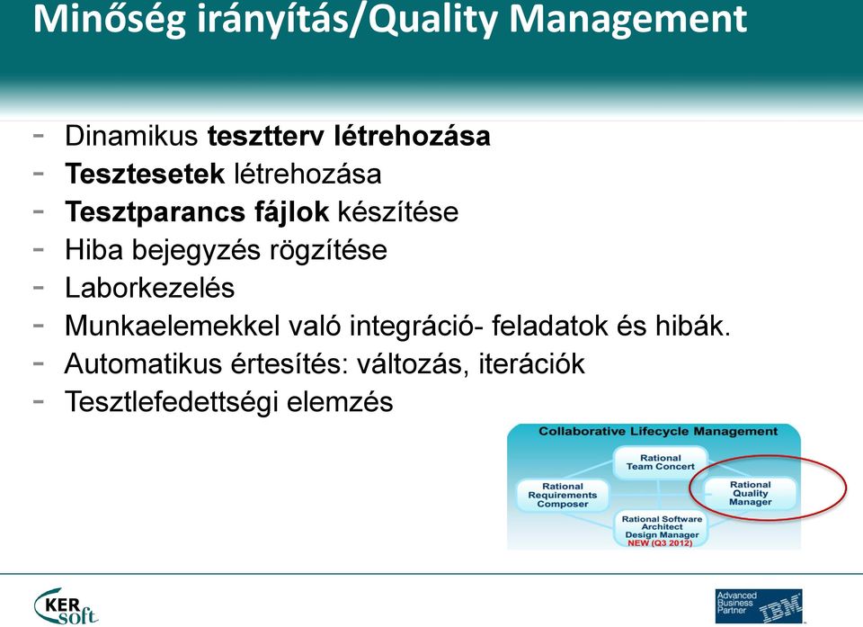 rögzítése - Laborkezelés - Munkaelemekkel való integráció- feladatok és