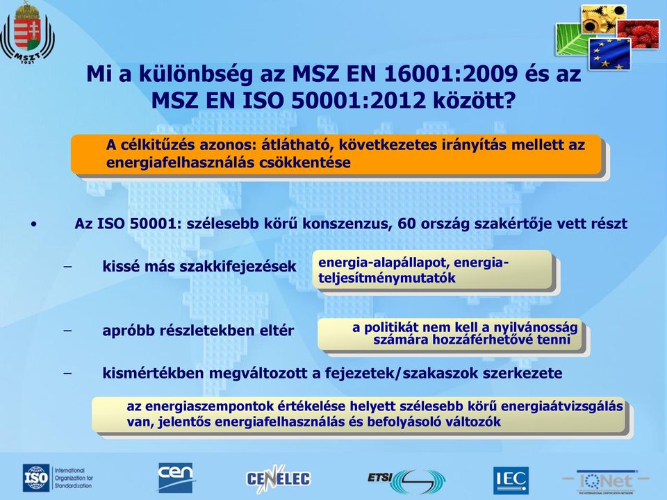 szakértője vett részt kissé más szakkifejezések energia-alapállapot, energiateljesítménymutatók apróbb részletekben eltér a politikát nem kell a