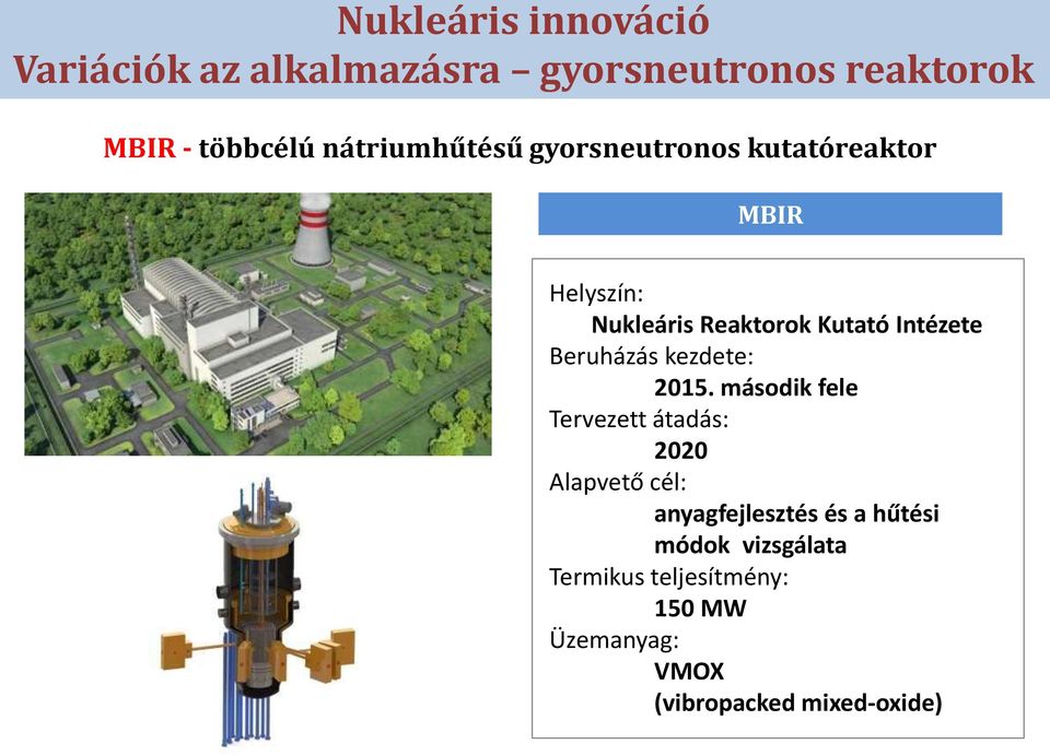 Intézete Beruházás kezdete: 2015.