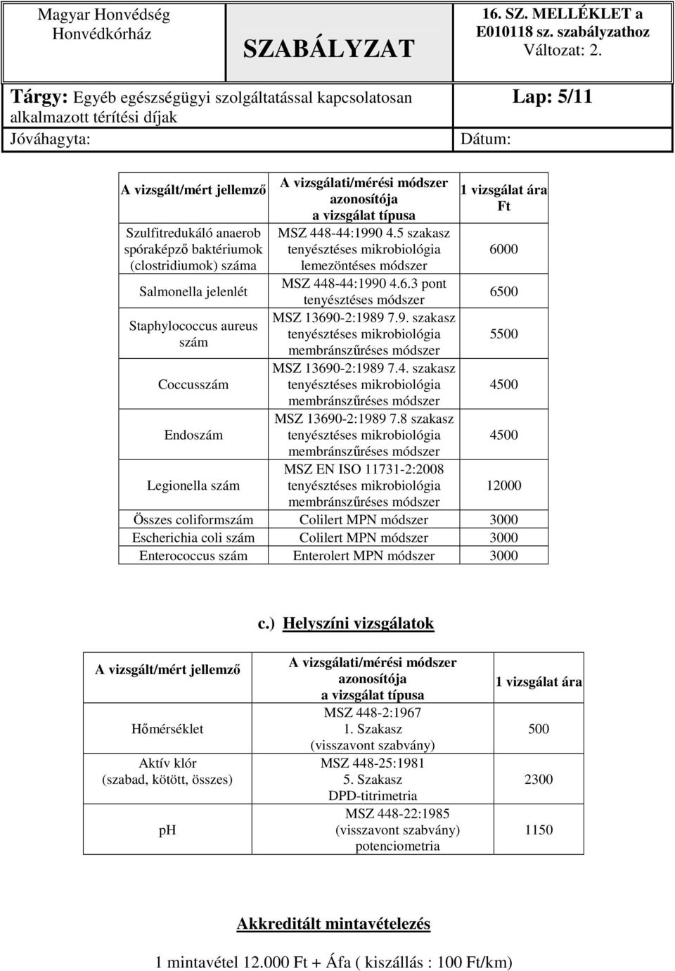 4. szakasz MSZ 13690-2:1989 7.