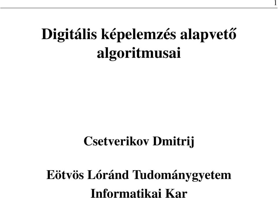 Csetverikov Dmitrij Eötvös