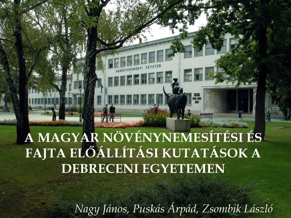 DEBRECENI EGYETEMEN Nagy