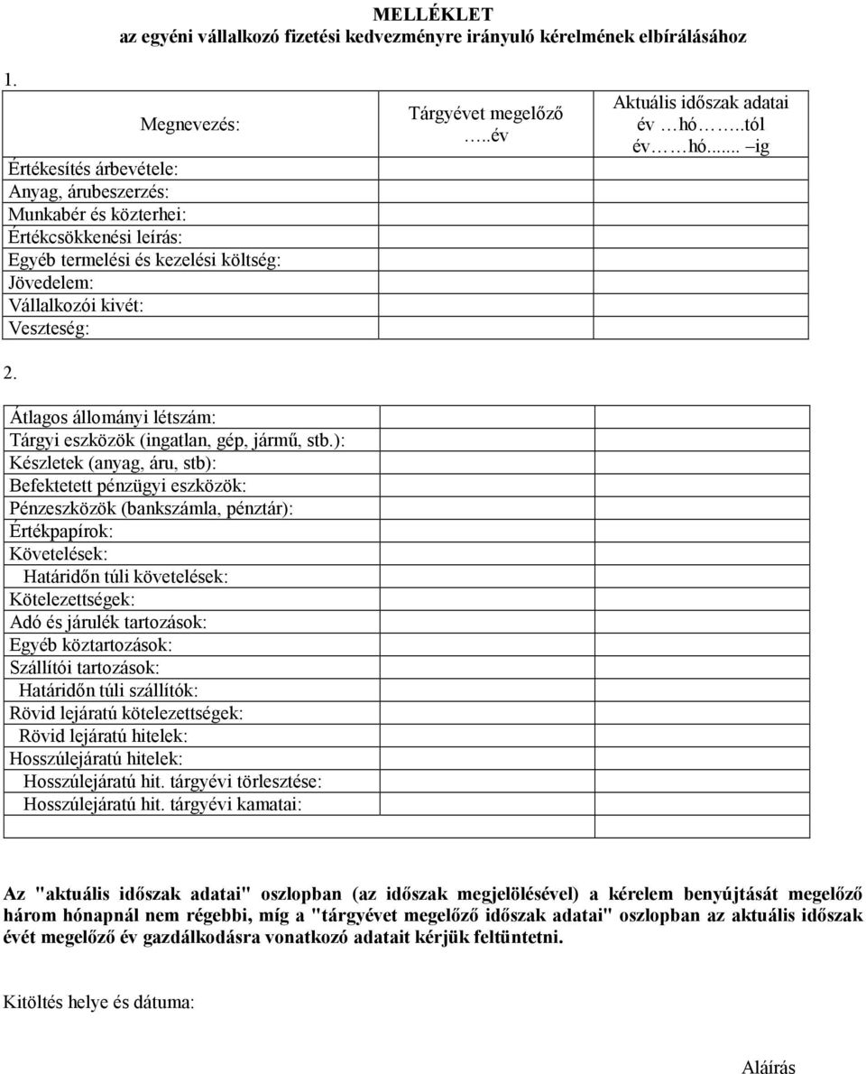 Átlagos állományi létszám: Tárgyi eszközök (ingatlan, gép, jármű, stb.