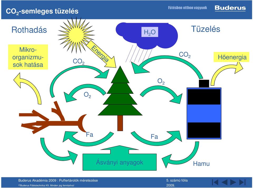 hatása CO 2 CO 2 Hőenergia O 2 O 2