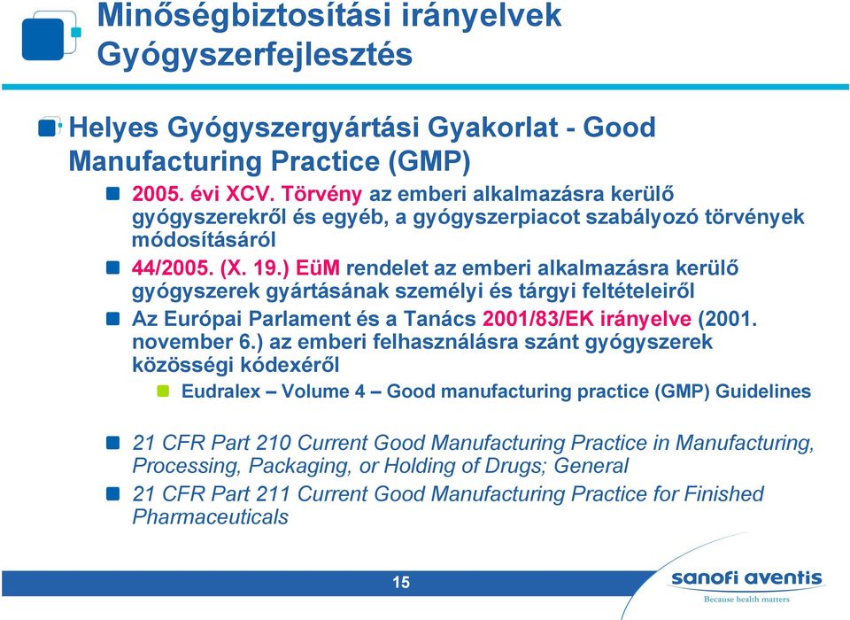 Gyógyszeripari minőségbiztosítás - PDF Ingyenes letöltés