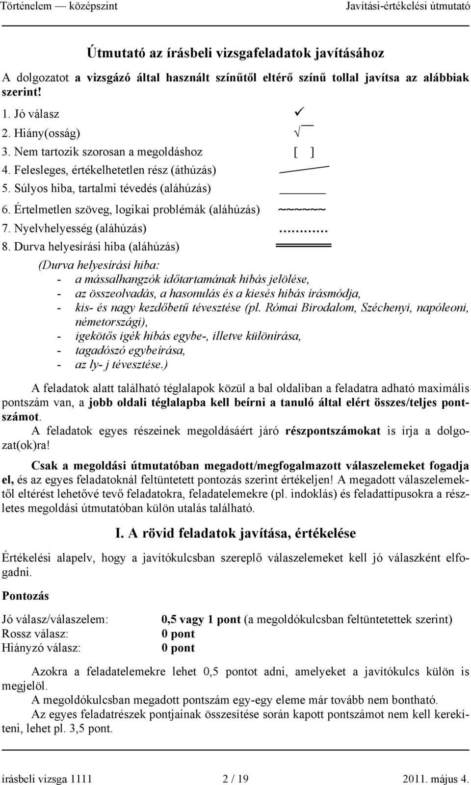 Nyelvhelyesség (aláhúzás) 8.