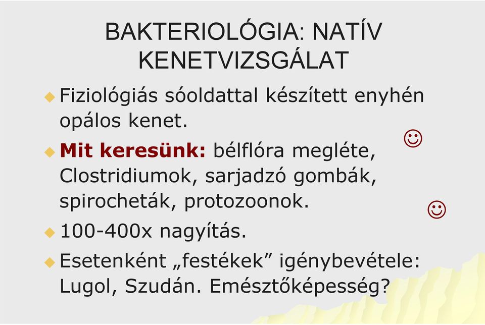 Mit keresünk: bélflóra megléte, Clostridiumok, sarjadzó gombák,