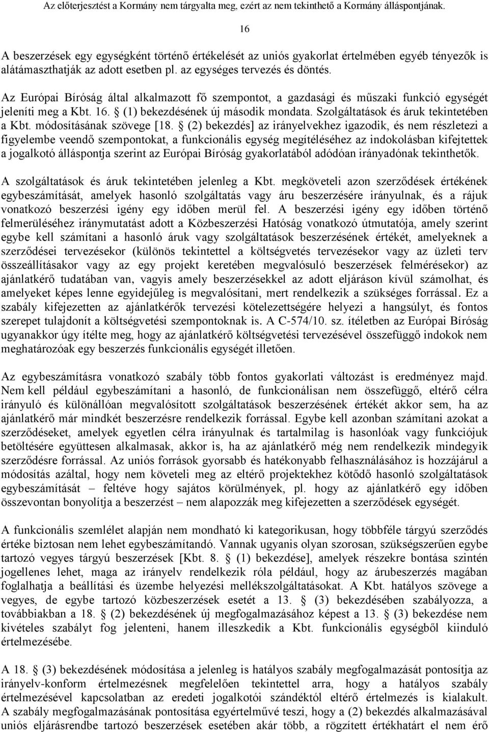 módosításának szövege [18.