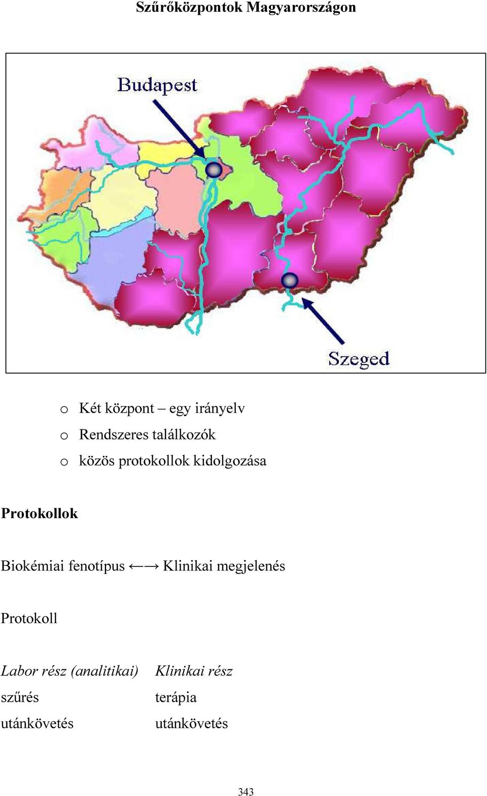 Protokollok Biokémiai fenotípus Klinikai megjelenés Protokoll