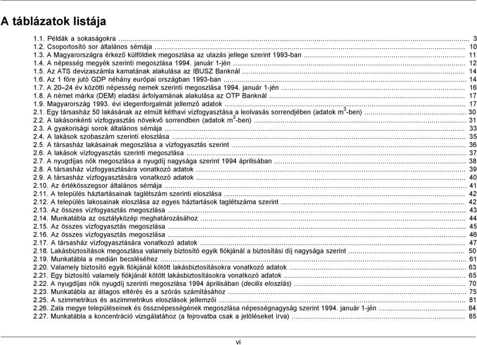 A 2024 év közötti népesség nemek szerinti megoszlása 1994. január 1-jén... 16 1.8. A német márka (DEM) eladási árfolyamának alakulása az OTP Banknál... 17 1.9. Magyarország 1993.