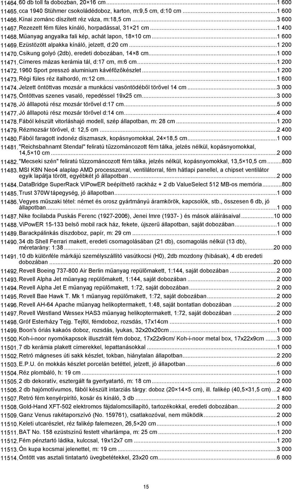 Csikung golyó (2db), eredeti dobozában, 14 8 cm...1 000 11471.Címeres mázas kerámia tál, d:17 cm, m:6 cm...1 200 11472.1960 Sport presszó aluminium kávéfőzőkészlet...1 200 11473.