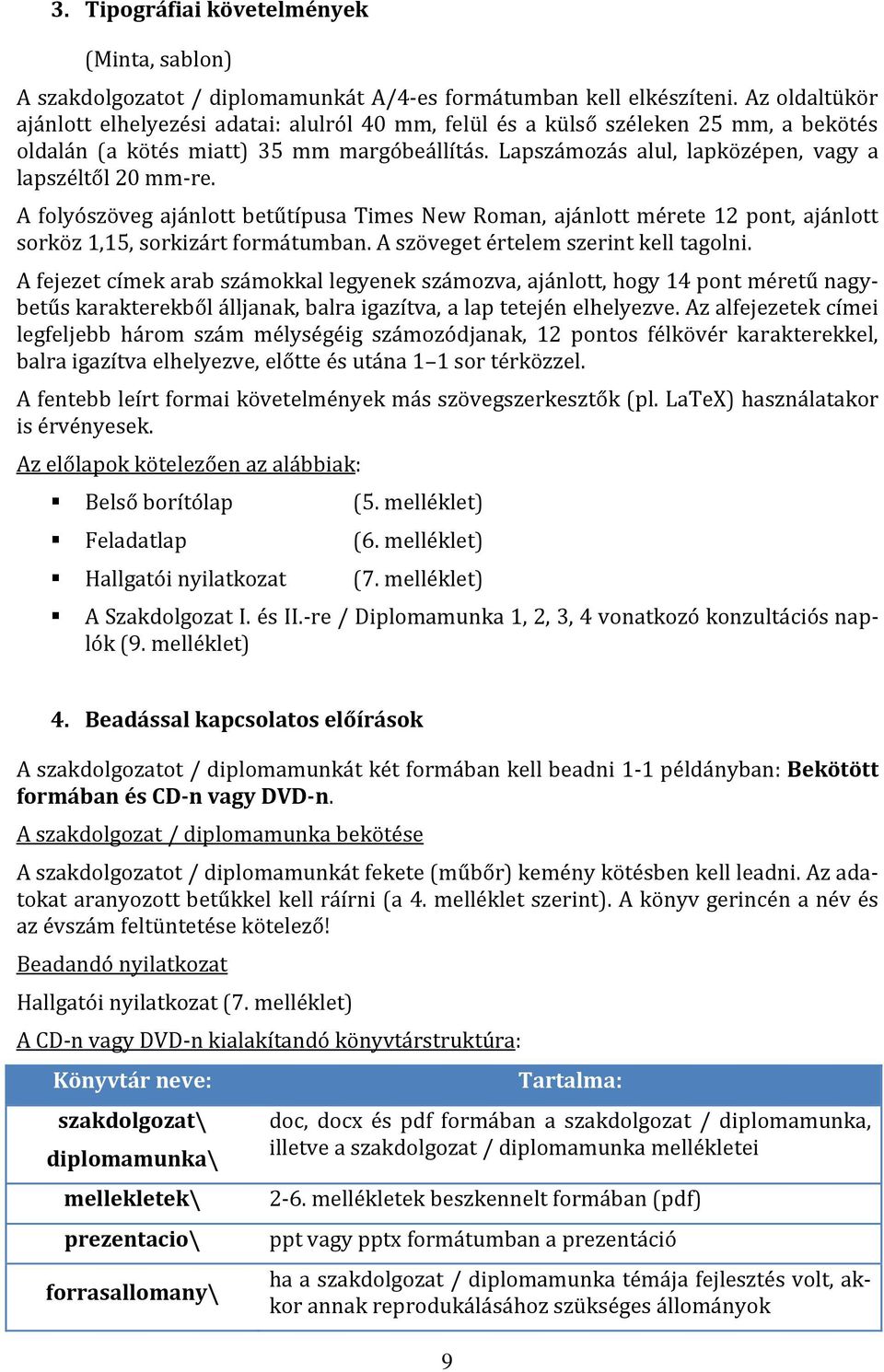 Szakdolgozat (BSc)/ Diplomamunka (MSc) készítési tájékoztató - PDF Ingyenes  letöltés
