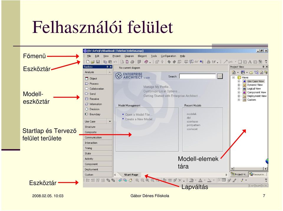 felület területe Modell-elemek tára