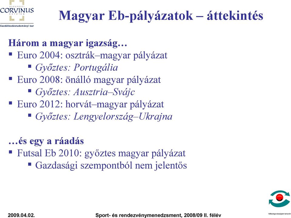 Svájc Euro 2012: horvát magyar pályázat Győztes: Lengyelország Ukrajna és egy a
